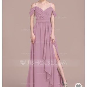 Mauve Bridesmaid Wedding Dress